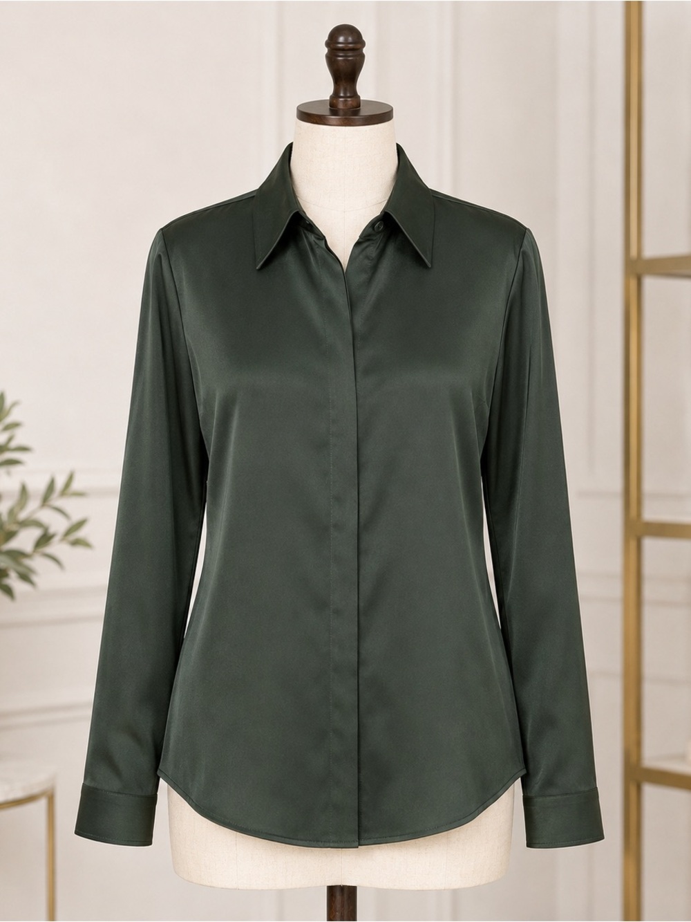 Rachel Zoe Silky Button-Up Blouse | Medium